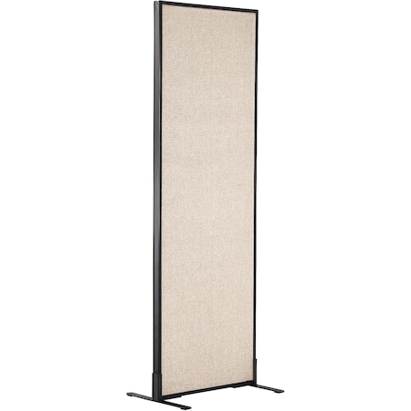Interion By Global Industrial Interion Freestanding Office Partition Panel, 24-1/4inW x 72inH, Tan 694657FTN